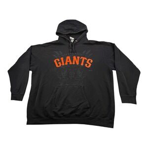 Vintage Y2K San Francisco Giants Sweatshirt Majestic Hoodje Black Stitched 3XL